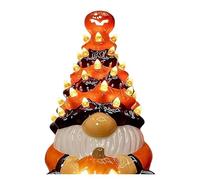 SGYEPOCFQ Halloween Decorations, Statua di Gnomo di Halloween con LED Luminoso, Lanterna in Resina Fatta a Mano, Statuette Vintage for Comodino da Camera da Letto