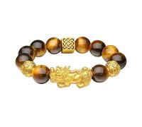 SGYEPOCFQ obsidian bracelet, Bracciale da uomo in ossidiana Pi Xiu in oro 24 carati, AU999 - Accenti, esalta l'aura, lusso discreto quotidiano(7)