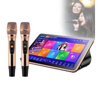 SgyGlyn Karaoke da 18,5 Pollici, Controllo Tramite App per Telefono Touch Screen, Download Gratuito di brani dal Cloud, con Microfono Wireless, Lettore Karaoke Cinese KTV, per Feste a casa,Black-8TB