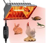 SGZIOO 175W Lampada Riscaldante per Pulcini, Cavo da 1,8m, Lampada Infrarossi Riscaldante per Pulcini con 2 Catene Sospese, Lampada per Pulcini Appena Nati, Lampada Riscaldante per Can, Polli, Anatre