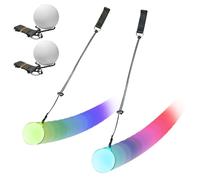 SGZIOO 2 palline POI a LED, 7 colori LED POI, palline da giocoleria luminose con effetto stroboscopico, per principianti, bambini e adulti, si illuminano al buio per ballare, spettacoli di luce, rave