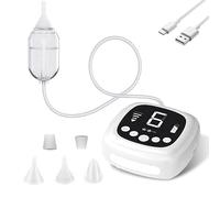 SGZIOO Aspiratore Nasale Neonato Elettrico, Aspiratore Nasale Elettrico, Aspiratore Nasale Neonati Elettrico con 9 Livelli di Aspirazione e 5 Punte In Silicone, Luci & Musica, Aspira Muco Neonato