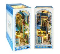 SGZIOO DIY Book Nook, Booknook 3D Puzzle Legno con LED Luci, Miniatura Mobili, Nook Book per Regalo per Compleanni Halloween Adolescenti e Adulti