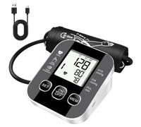 SGZIOO Misuratore Pressione da Braccio, Misura Pressione da Braccio con ampio display LCD, Macchinetta per la Pressione, Blood Pressure Monitor, con uscita vocale, bracciale regolabile (22-32 cm)