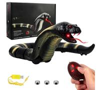 SGZIOO Serpente Telecomandato, Cobra Serpente Finto Telecomandato con Lingua Retrattile e Coda Oscillante, per Scherzi, Cobra Giocattolo Regalo per Bambini, Gatti e Feste