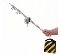 SH Braccio trasversale regolabile in acciaio inossidabile 106-249 cm Braccio telescopico per studio fotografico Luce superiore per flash stroboscopico da studio professionale