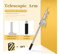 SH Braccio trasversale regolabile in acciaio inossidabile 106-249 cm Braccio telescopico per studio fotografico Luce superiore per flash stroboscopico da studio professionale