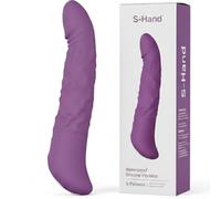 Sh Dildo vibrante realistico | Vibratore per dildo dal design flessibile | 9 modelli di vibrazione | impermeabile | silicone di grado medico | viola