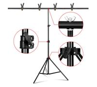 SH Fondale fotografico a forma di T StandVideo Chroma Key Supporto per cornice per schermo verde per oggetti di scena per studio fotografico