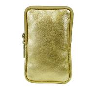 SH Leder Jana G269 - Borsa a tracolla da donna, in vera pelle, con mini messaggero, rimovibile, regolabile, fino a 6,8 pollici, 11 x 18 cm, oro 24 carati, s