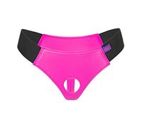 Sh! Perizoma Strap-on Harness Medio/Hot Pink Veloce & Facile In Pelle Morbida Panty-Style Strapon