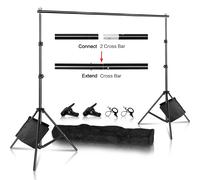 SH Sfondo fotografico Sfondo Supporto Supporto per foto Kit sistema di cornici in tela con custodia per il trasporto per studio video fotografico in mussola