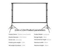 SH Supporto per proiezione da esterno portatile con proiettore da schermo Film Spettacolo cinematografico Configurazione leggera e a secco sicura