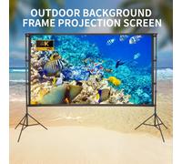 SH Supporto per proiezione da esterno portatile con schermo per proiettore Schermo per film Leggero Facile installazione Antivento