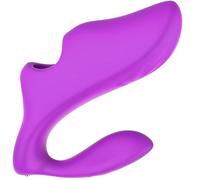 Sh! - Vibratore da dito ricaricabile da donna, 9 modalità di vibrazione, ricarica USB magnetica, impermeabile, doppia stimolazione, silenzioso, compatto e indossabile per clitoride e punto G