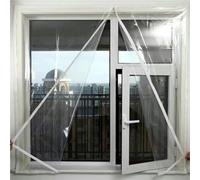 Sh000ad Kit Isolamento Finestre per Inverno,Tenda Termica Isolante,Pellicola Trasparente Protezione dal Freddo per Mantenere Calde Le Guarnizioni di Porte e Finestre,Larghezza x Altezza (100x200cm)