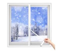 Sh000ad Tenda Termica Autoadesivo,Pellicola Isolante per Finestra per l'inverno,Pannello di Protezione Isolante Trasparente Anti Freddo,Antivento,con Cerniera,Larghezza x Altezza (80x160cm)