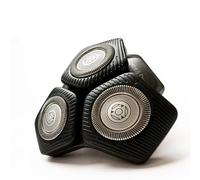 SH71 - Testina rotante di ricambio compatibile con rasoio Philips Norelco serie 7000 e serie S5500, fibbia con ruota in metallo e 15 lame di precisione (nero)