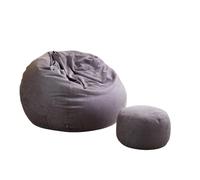 sH7pE5xj8m Poltrona a sacco da esterno Poltrona a sacco con pouf e divano pigro cuscino for balcone interno finestra a bovindo(Grijs,M)