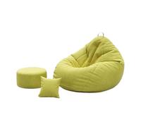 sH7pE5xj8m Poltrona a sacco da esterno Poltrona a sacco con pouf e lettino cuscino for camera da letto soggiorno(Green,Grande)