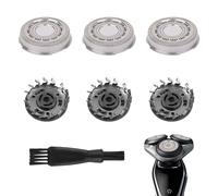 SH90/72 Testina rasoio ricambio per Philips Serie S9000, 3 pezzi, compatibile con i rasoi Philips Serie 9000(S9xxx) 8000(S8xxx) SW97xx Testine di ricambio con spazzola