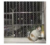 SHAARI Rete di Sicurezza per Gatti, Recinzione Anticaduta, Struttura in Filo d'Acciaio Adatta per Aree di attività dei Gatti, Protezione delle Finestre(5cm Mesh,0.8x5m)