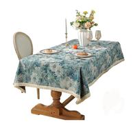 SHAARI Tovaglia Rettangolare Di Cotone E Biancheria, Rugged Heavy Duty Libero, Lavabile In Macchina Applicabile A Sala Da Pranzo, Cena Di Festa(110x180cm)