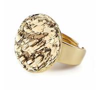 Shabama Anello Donna Bronx Ottone Placcato Flash Dorato Regolabile