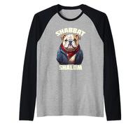 Shabbat Shalom t-Shirt Divertente ebraico Americano Umorismo Maglia con Maniche Raglan