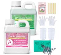 SHABEIBEI Silicone Liquido Verde Giada 20A 1L, Silicone per stampi, Kit stampi in Silicone Professionale, Gomma liquida per Resina, Candele e Sapone