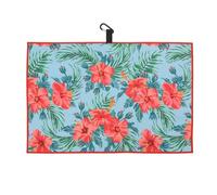 SHABIER Asciugamano da golf con design ibisco in microfibra a nido d'ape asciugamano da golf