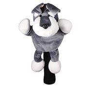 SHABIER Copertura per testa di mazza da golf in velluto, motivo animale, per testa di mazza da 460cc (cane Schnauzer)