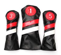 SHABIER Copritesta da Golf 3 pezzi/Set Copritesta per Driver in Legno da Fairway Bianco
