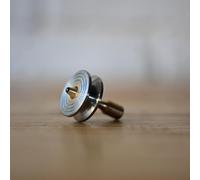SHABRIM Zephyr Top Spinning Top 3 minuti di tempo di rotazione | Fatto a mano in ottone e legno Fidget Desk Toy Gift for him - Only Spinning Top