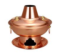 Shabu - Pentola da cucina vintage con camino per bruciare carbone, stile cinese, ideale per cene in famiglia e campeggio