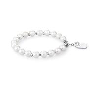 SHAC4 S'AGAPÒ HAPPY BRACCIALE PER CHARMS CON PERLE BIANCHE