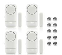 Shackcom 4pcs Allarme per Porte e Finestre 120dB Wireless Magnetico Allarme Antifurto Sistema Sensori di Sicurezza Domestica con Batteria per i Negozi di Home Office
