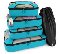 Shacke Pak - Set di 4 cubi da viaggio con borsa per la biancheria, colore: verde acqua, Verde acqua, XL