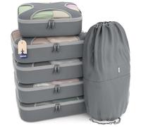 Shacke Set di 6 cubi da imballaggio per organizer da viaggio leggero (grigio antracite)
