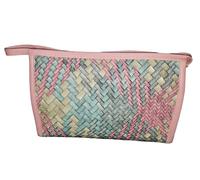 Shacl Pochette Beauty Intreccio Rosa con Chiusura a Zip Organizza il tuo Make up