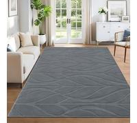 SHACOS Tappeti Moderni per Soggiorno Grigio 160x230cm Tappeto Salotto Grande Morbido Antiscivolo Lavabile in Lavatrice Tappeti di Zona per Camera da Letto