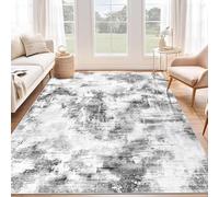 SHACOS Tappeto Salotto 160x230 cm, Pelo Corto Astratto Tappeto Morbido Camera da Letto Antiscivolo e Lavabile Tappeti Moderni Soggiorno Tappeti di Zona per Salotto Cameretta Bambino, Grigio