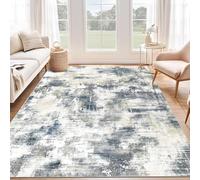 SHACOS Tappeto Salotto 160x230 cm, Pelo Corto Astratto Tappeto Morbido Camera da Letto Antiscivolo e Lavabile Tappeti Moderni Soggiorno Tappeti di Zona per Salotto Cameretta Bambino, Blu