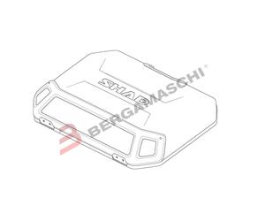 SHAD 203163RB COVER BORSA LATERALE TERRA TR47/TR36 ALLUMINIO NERO