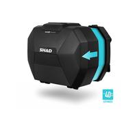 SHAD SH38X Carbonio Set di valigie laterali, nero-carbone