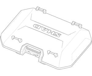 SHAD COVER IN ALLUMINIO TOP CASE TERRA Coperchio del bauletto, nero