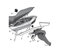 SHAD K0ER69ST Portapacchi per Bauletto Nero