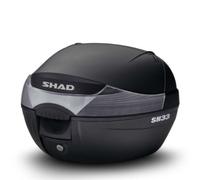 SHAD SH33 BAULETTO RIGIDO VALIGIA POSTERIORE NERO 33L CON PIASTRA PER SCOOTER