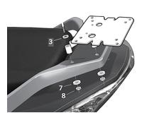 SHAD TOP MASTER DAELIM S3/Q3 125i Montaggio del bauletto, taglia 25 cm