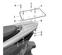 Shad Top Master, kit di montaggio del bauletto male